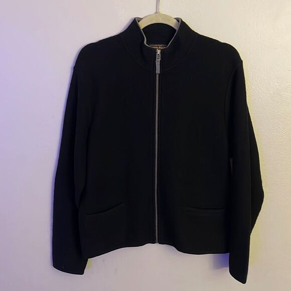 Vintage Woolrich 100% wool blazer zippered pockets black - Picture 4 of 12